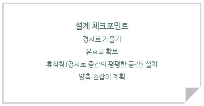 경사로 계획 체크 포인트